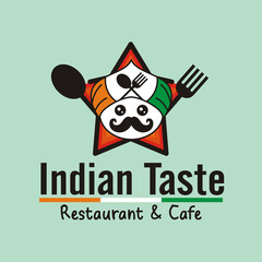 indian food logo vector illustration