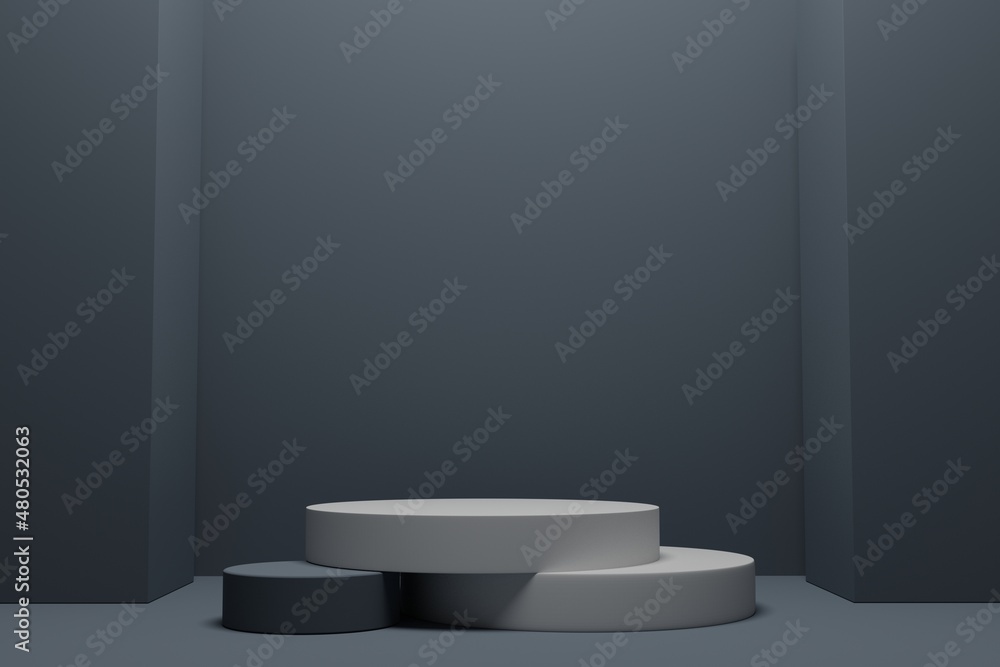 Poster abstract product display with 3d render podium