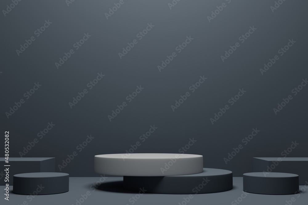 Poster abstract product display with 3d render podium scene