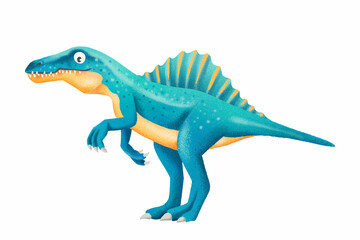 Fototapeta premium Spinosaurus illustration, hand drawn, isolated on light background.