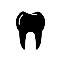 tooth glyph icon vector