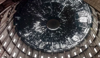 Fototapeten Verlassene Gebäude An old abandoned gas works in Poland - Gasometers  © Arkadiusz