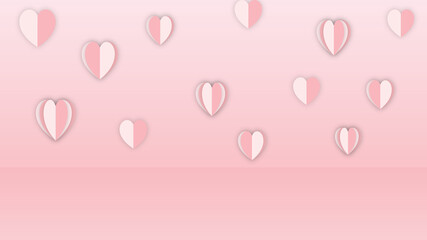 valentines day pink background with hearts