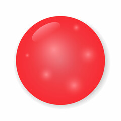 Delicious candy button. The color is red. 3 D. Vector illustration.