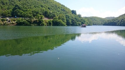 Fototapeta na wymiar lake and forest,şile,saklı göl