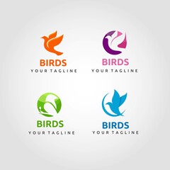 Birds logo design vector. Suitable for your business logo
