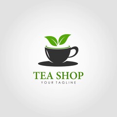 Tea shop logo design vector. Suitable for your business logo
