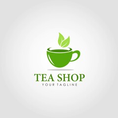 Tea shop logo design vector. Suitable for your business logo