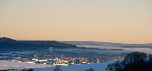 Fototapeta na wymiar Oberes Donaubergland im Winter