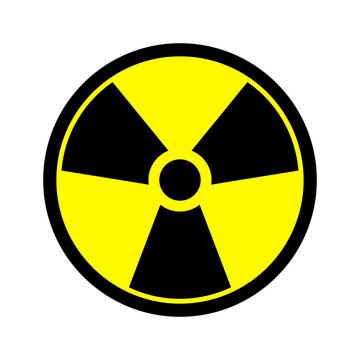 Radiation symbol sign or radioactive warning icon