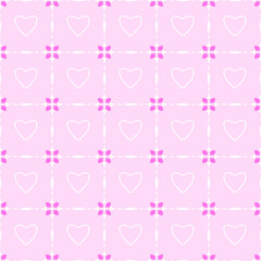 Valentine's day background, Abstract seamless pattern with hearts. Template greeting card, invitation and advertising banner, brochure. Cute Valentine cards. Wrapping paper for present.