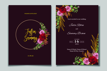 set of cards with flowers
