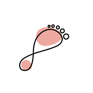 recommend clip art: Podologist logo. Foot hand drawn icon