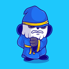 cute panda witch illustration