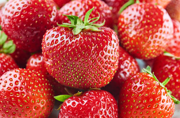 strawberries macro