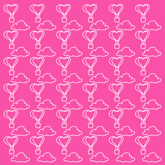 Valentine's day background, Abstract seamless pattern with hearts. Template greeting card, invitation and advertising banner, brochure. Cute Valentine cards.