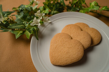 ハートのクッキー3個