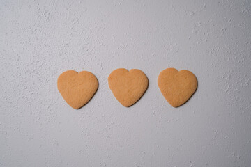 ハートのクッキー3個