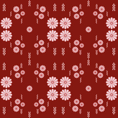 Flower Chniese Seamless pattern traditional design for 
background,carpet,wallpaper,clothing,wrapping,baitk,fabric ,vector illustration.embroidery style