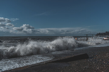 storm over the sea