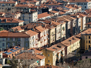 Fototapeta na wymiar aerial view of la spezia a beautiful town in italy