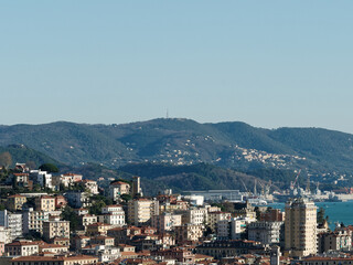 aerial view of la spezia a beautiful town in italy