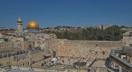 Fototapeta premium Jerusalem - the center of three religions Jerusalem is the recognized center of the religious, cultural and political life of Israel, the Middle East and the whole world