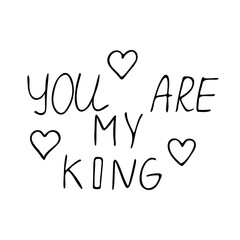 Love lettering,calligraphy.Valentine card,congratulation template.Handwritten text 