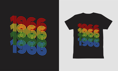 966 Vintage T shirt Design.