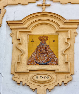 Azulejo en el convento de Nuestra Señora del Rosario y de Santo Domingo en Cádiz