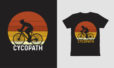 Cycling vintage t shirt design