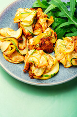 Delicious fried zucchini