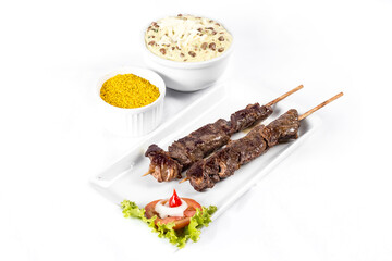 Colorful Food Appetizer Starts Snacks Fresh Delicious Menu Recipe Meal Meat Chicken Fries Fish Seafood Beer on a wooden table