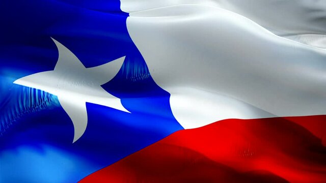 Chilean flag. 3d Chile sign waving video. Flag of Chile holiday seamless loop animation. Chilean flag silk HD resolution Background. Chile flag Closeup 1080p HD video for Independence Day,Victory day
