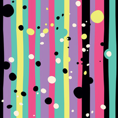 A simple vertical striped seamless pattern in vibrant colors.