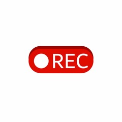 Recording sign. Vector illustration for graphic design, Web, UI, app.