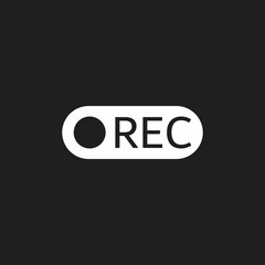 Recording sign. Vector illustration for graphic design, Web, UI, app.