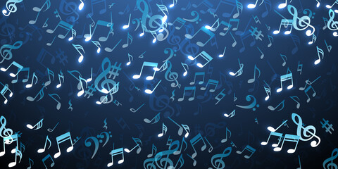 Musical note symbols vector design. Song notation