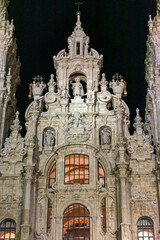 Fachada Catedral de Santiago de Compostela en la plaza del Obradoiro, Galicia	