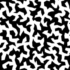 Black and white texture digital geoemtric polygonal camouflage seamless pattern