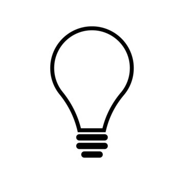 Simple light bulb icon. Vector.