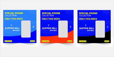 Mobile App Social Media Post Banner Template