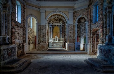 Obraz premium Interior of old church in Piran