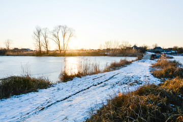 river in winter