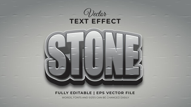 3d editable stone text effect