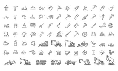 Icons set - Construction. Set of home repair icons - obrazy, fototapety, plakaty