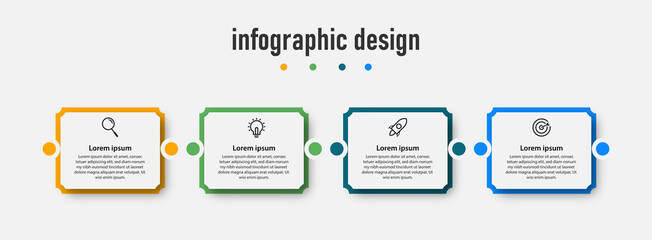 Infographic Business Templates Timeline Presentation Process Report Information Plan Strategy Progress Options