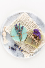 Handmade natural soap with herbal.