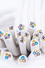 Multi-Conductor Electric Cables Close-up