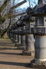 台東区　上野恩賜公園の上野東照宮　石灯籠